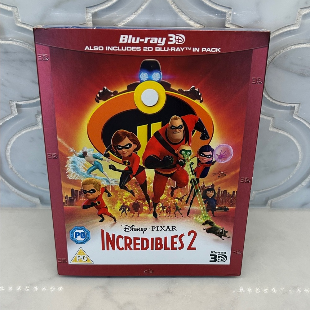 NWT Disney Pixar Incredibles 2 Blu-ray 3D Steelbook - Fully Wrapped